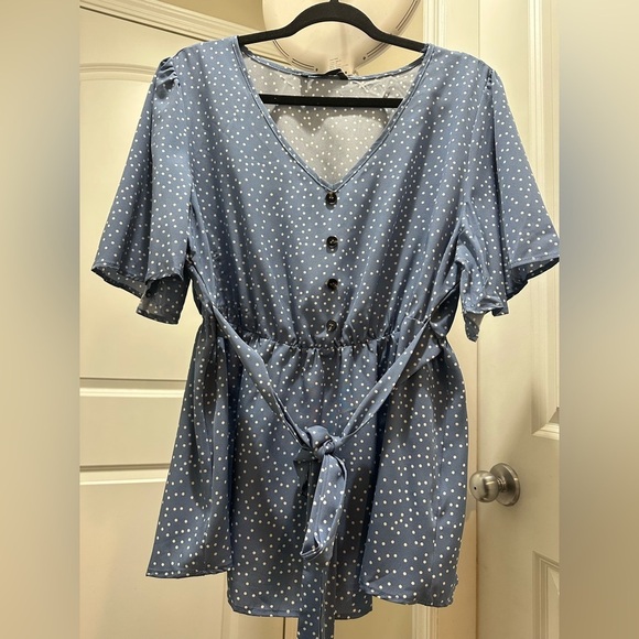 BloomChic Floral Print Ruffles Belted Blouse XL us14-16 - Picture 1 of 5